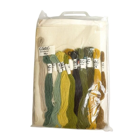 Vintage Crown Arts Cross Stitch Count-A-Point Water Lily Pillow Kit - Picture 2 of 2